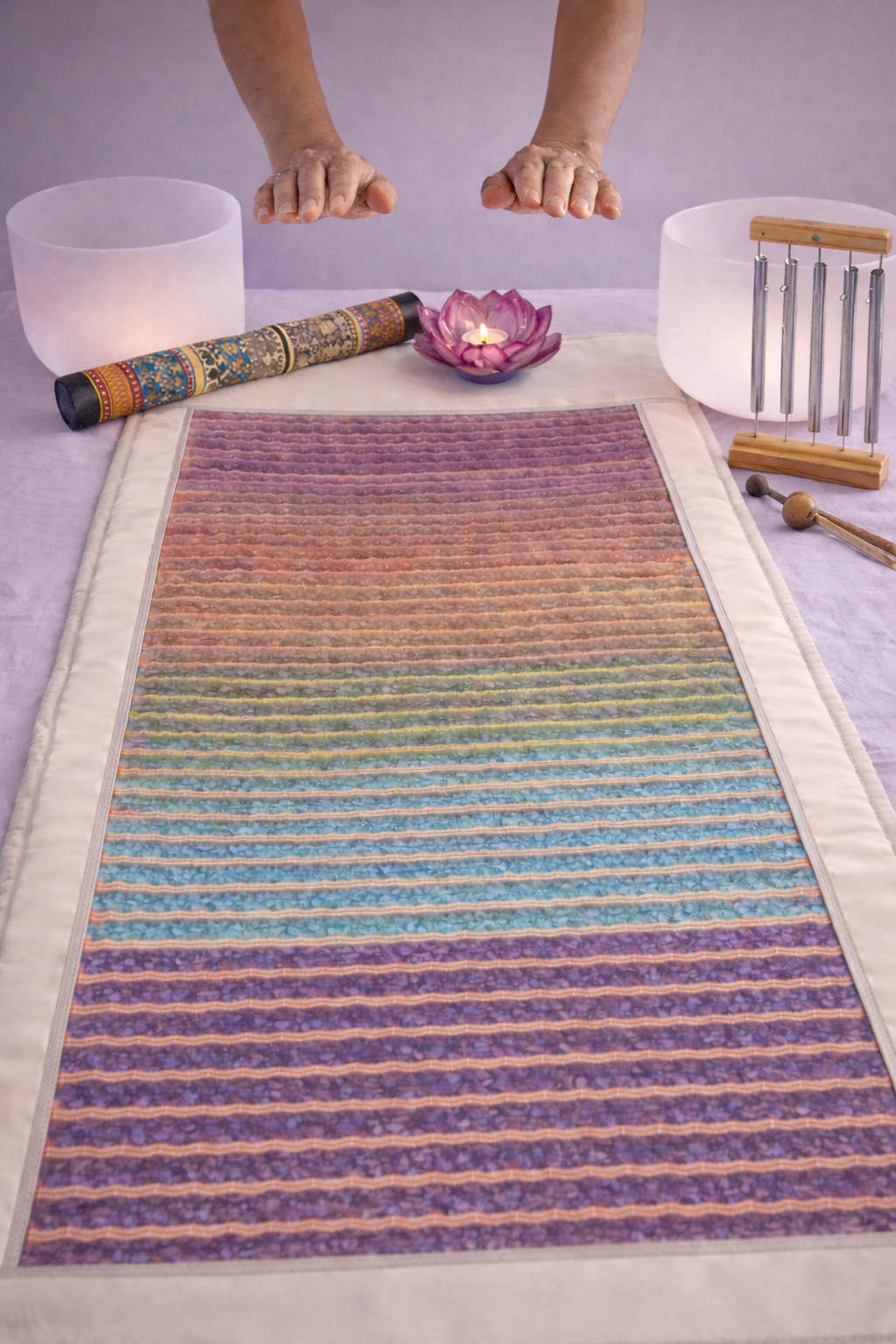 Reiki with Sound Healing on Infrared Crystal Mat - The Purple Lotus